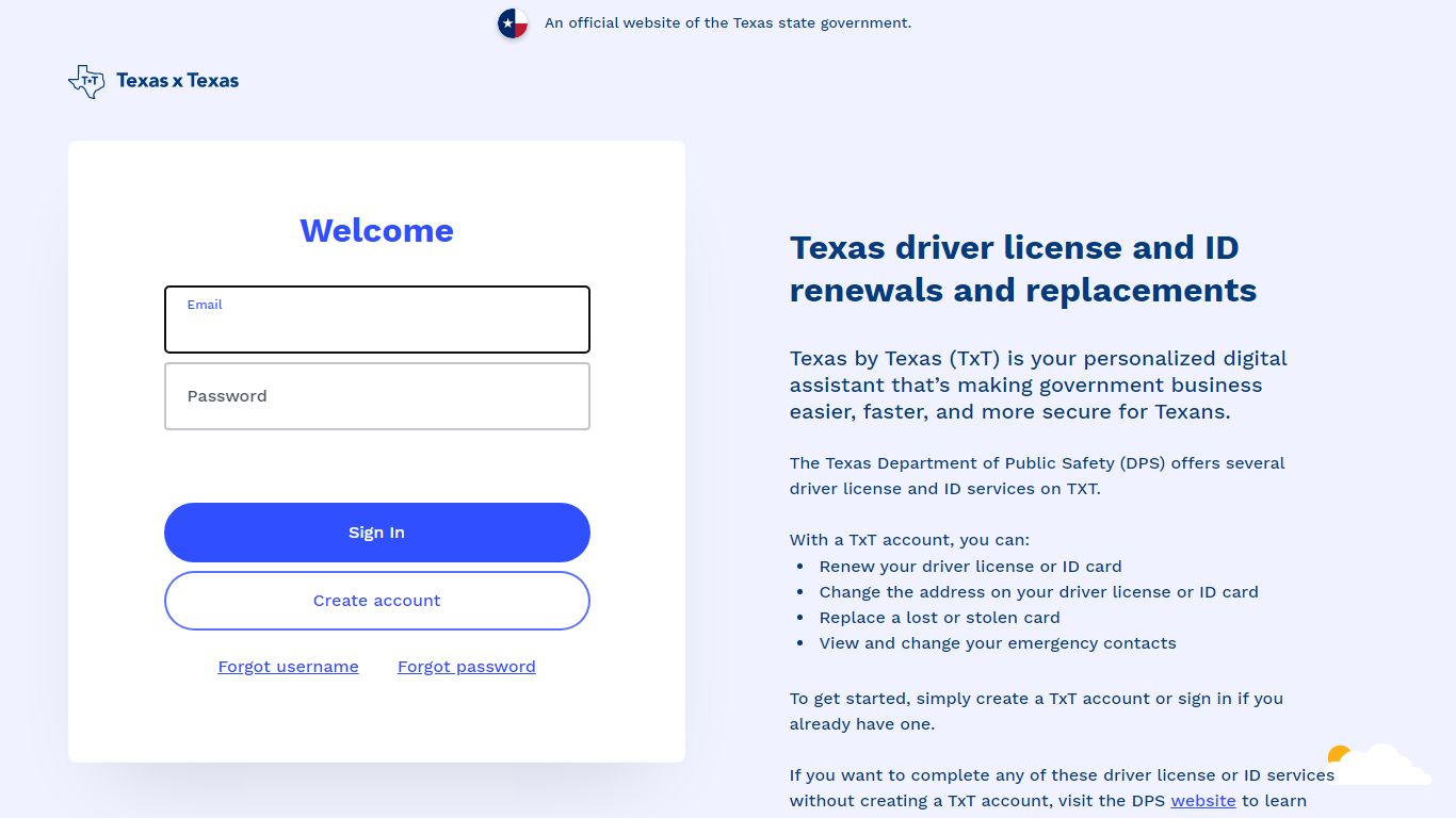 Texas driver license and ID renewals and replacements | TxT